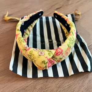 Lele sadoughi x loveshackfancy LSF yellow flower floral knotted headband